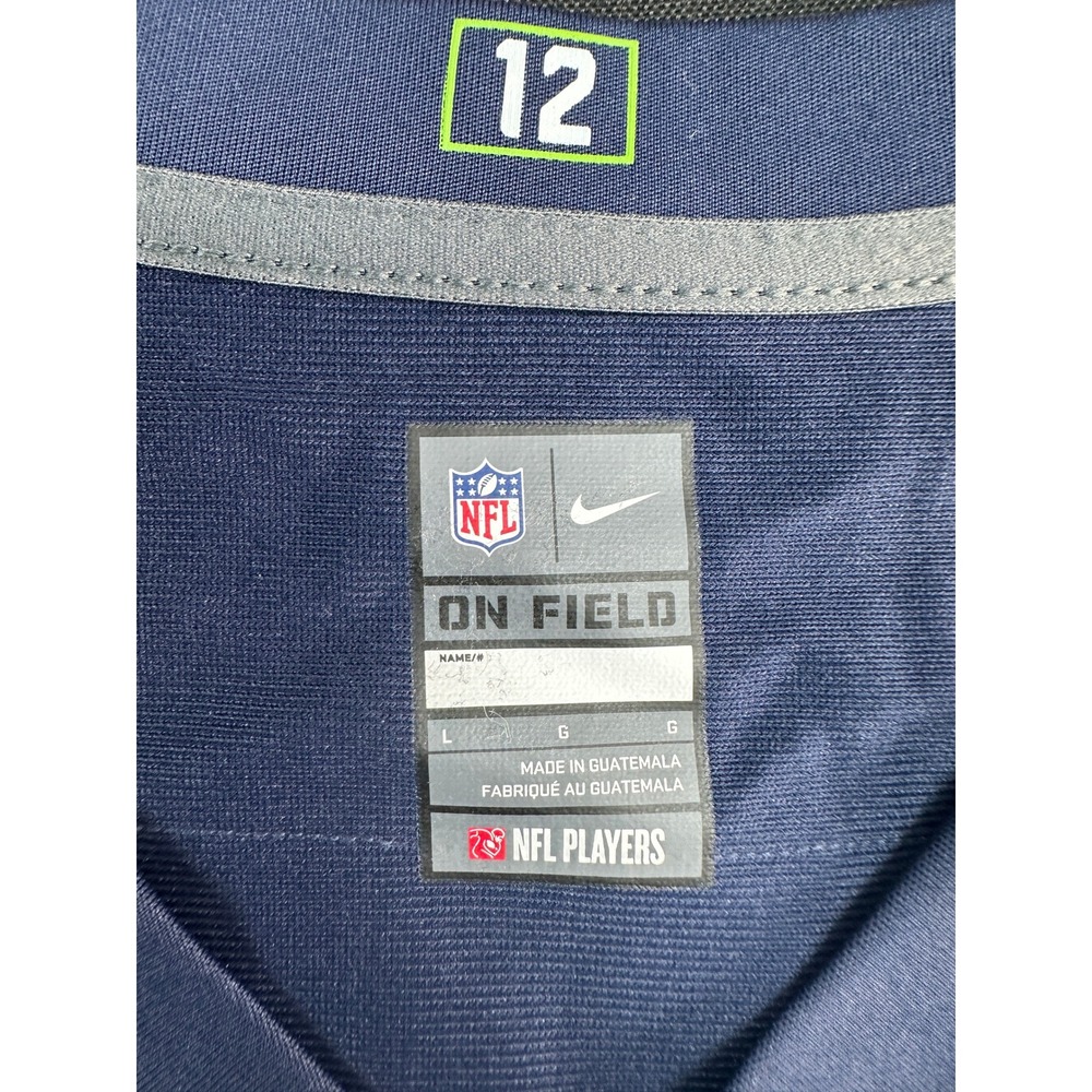 Nike Seattle Seahawks DK Metcalf 14 NFL On Field Jersey Navy Blue Mens Large - Picture 3 of 6
